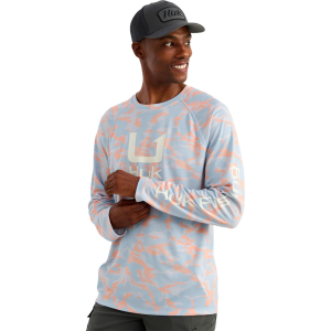 Huk Men's Icon Printed Performance Long Sleeve Crew Shirt