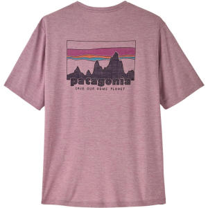 Patagonia Men's Capilene Cool Daily T-Shirt '73 Skyline in Shore Blue/Light Shore Blue X Dye