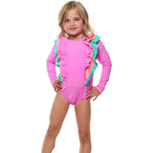 Beach Lingo Beach Lingo Little Girls' Sunsets Long Sleeve Ruffle Rash Suit - $21.85 at Sun & Ski Sports