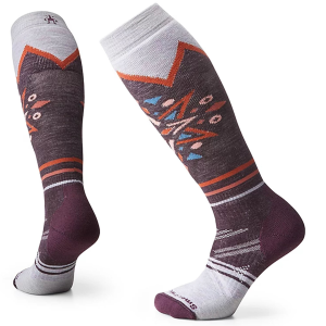 Smartwool Women's Full Cushion Mountain Snowflake Pattern Over The Calf Ski Socks
