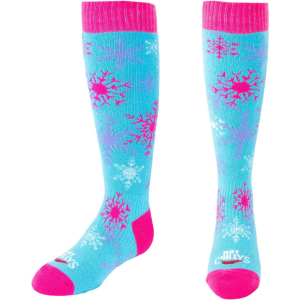 Hot Chillys Kids Snowflake Mid Volume Ski Socks