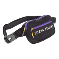 Sierra Designs 2L Fanny Pack in Black w/Purple Zip