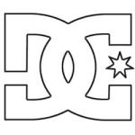 DC Logo Transfer Sticker - White - S