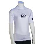 Quiksilver Boy's All Time SS Rash Guard - White - 8