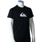 Quiksilver Boy's Solid Streak SS Surf Shirt - Black / White - 16