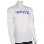 Hurley One and Only LS T-Shirt - White / Blue - XXL
