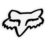 Fox Foxhead Logo Sticker - White - L