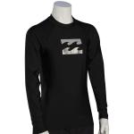 Billabong Boy's All Day Wave LS Rash Guard - Black - 16