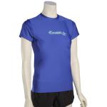 O'Neill Women's Basic Skins SS Surf Shirt - Tahitian Blue - XS