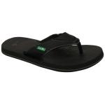Sanuk Boy's Root Beer Cozy Sandal - Black - Youth 4