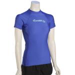 O'Neill Women's Basic Skins SS Rash Guard - Tahitian Blue - XS