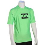 Billabong Boy's All Day Wave SS Rash Guard - Neon Green - 2