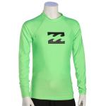 Billabong Boy's All Day Wave LS Rash Guard - Neo Green - 16