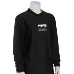 Billabong Boy's All Day Wave LS Surf Shirt - Black / Grey - 16