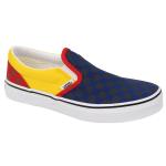 Vans Kid's Classic Slip On Shoe - Navy / Yellow / Red - Youth 4