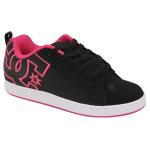 DC Women's Court Graffik Shoe - Black / Pink Stencil - 9.5