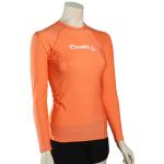 O'Neill Women's Basic Skins LS Rash Guard - Light Grapefruit - XL