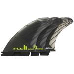 FCS II Carver Performance Core Tri Fin Set - Black Acid - L