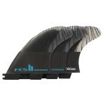 FCS II Performer Performance Core Carbon Tri Fin Set - Black / Teal - M