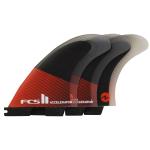 FCS II Accelerator Performance Core Tri Fin Set - Red / Black - M