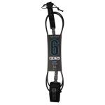 FCS Comp 6' Surfboard Leash - Black / Grey
