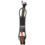 FCS All Around Surfboard Leash - Charcoal / Blood Orange - 6'