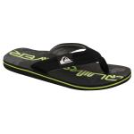 Quiksilver Boy's Molokai Layback Sandal - Black / Green / Black - Youth 6