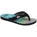 Quiksilver Boy's Molokai Layback Sandal - Black / Grey / Green - Youth 6