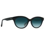 Raen Blondie Sunglasses - Crystal Black / Teal Gradient