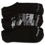 Hurley 3 Pack No Show Socks - Black Camo - L