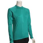 Hurley Women's One and Only Zip LS Rash Guard - Emerald - XL