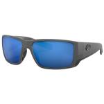 Costa Blackfin Pro Sunglasses - Matte Grey / Blue Mirror Polar Glass