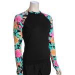 Billabong Tropic Time LS Women's Rash Guard - Black Pebble - L