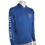 Salty Crew Stealth Hood Rashguard - Royal - XXXL