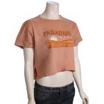 Roxy My Paradise Women's Cropped T-Shirt - Toasted Nut - XL