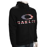 Oakley Bark Full Zip Hoody - Black / Flag - XXL
