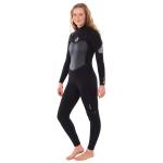 Rip Curl Women's Flashbomb 4/3mm Chest Zip Full Wetsuit - Black - 12