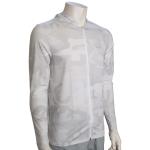 Billabong Stacked Loose Fit Hooded LS Zip Up Rash Guard - White Camo - XXL