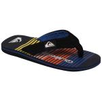 Quiksilver Boy's Molokai Layback Sandal - Black / Black / Yellow - Youth 6