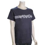 Roxy Tropical Stripe Women's T-Shirt - Mood Indigo - XL
