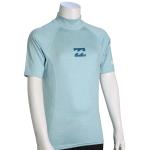 Billabong Boy's All Day Wave SS Rash Guard - Coastal Blue Heather - XL
