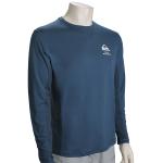 Quiksilver Waterman Bamboo Check LS Surf Shirt - Ensign Blue - XXXL