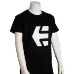Etnies Kid's Icon T-Shirt - Black / White - XL