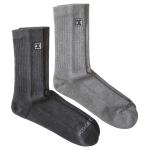 DC 2 Pack Crew Socks - Light Grey Heather