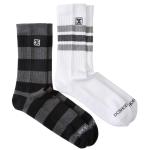 DC 2 Pack Stripe Crew Socks - Black