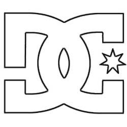 DC Logo Transfer Sticker - White - S