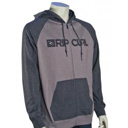 Rip Curl Dawn Patrol Blocked Zip Fleece Hoody - Charcoal Grey - XL