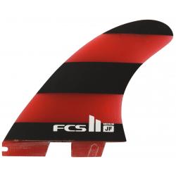 FCS II JF Performance Glass Tri Fin Set - Red / Black