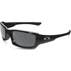 Oakley Fives Squared Sunglasses - Polished Black / Black Iridium Polar
