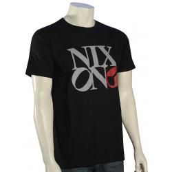 Nixon Philly Too T-Shirt - Black / Grey / Red - XXL